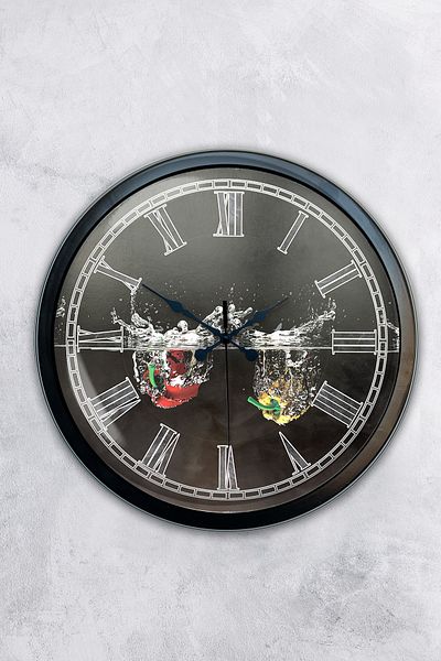 Kasva Concept 40 cm Black Metal Kitchen Wall Clock
