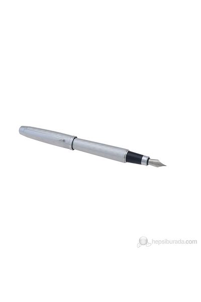STEEL World Series Matte Chrome Pen Set - Ballpoint and Fountain Effect