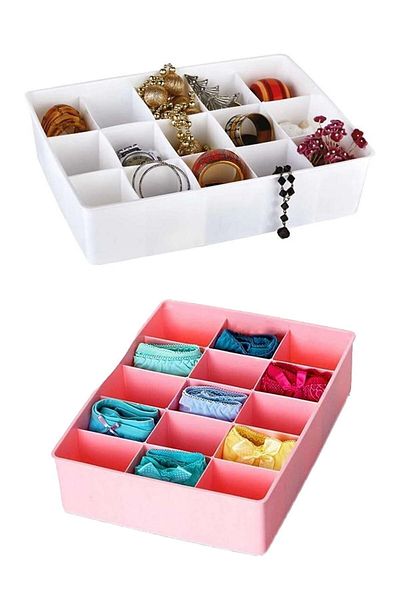 Hayveys home Organizator de dulap cu sertar cu 15 compartimente (E-16)