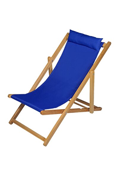 Bysay Ahşap Katlanabilir Taşınır Plaj, Bahçe, Teras, Balkon Şezlongu