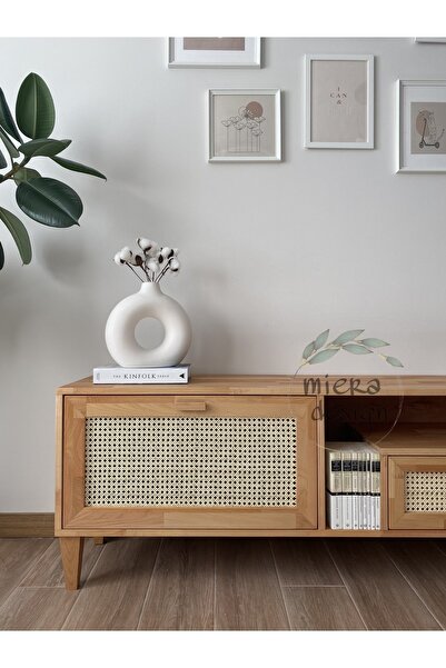 miera design Kayın Ahşap Masif Tv Ünitesi