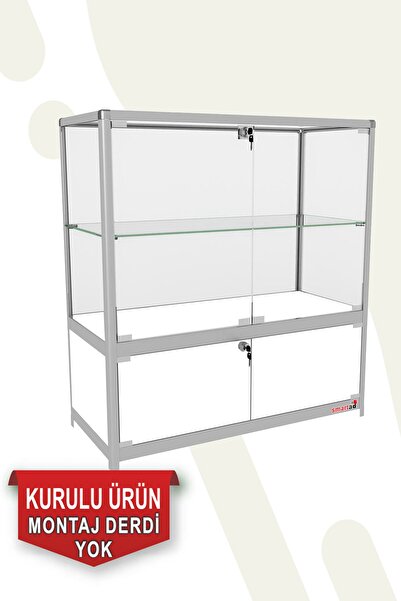 Bubizde Camlı Vitrin - Camlı Dolap - Camlı Koleksiyon Vitrini - Cam Raf - Kur...