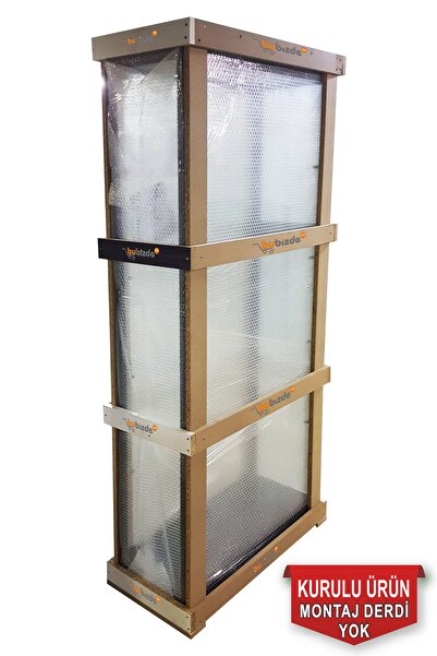 Smartad Camlı Vitrin - Camlı Dolap - Camlı Koleksiyon Vitrini - Teşhir Vitrini 175x30x30