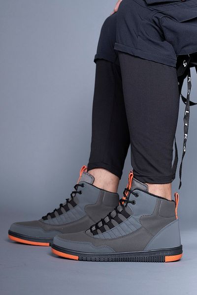 Riccon Gray Orange Men's Boots 00122262
