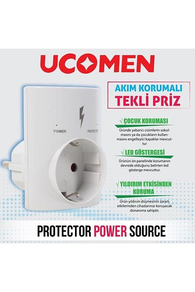 Powermaster Ucomen Pa-gej-01sd 16a - Single Socket with Surge Protection