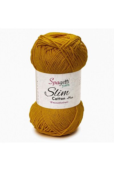 Spagettiyarn Slim Cotton Plus Mustard Yellow Πλεκτό νήμα