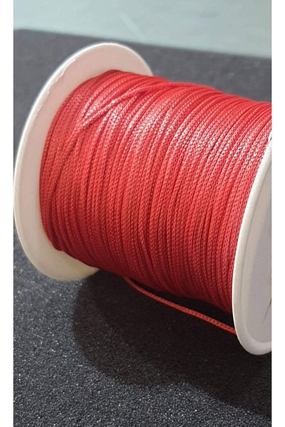 RLX BUJİTERİ Parachute Rope-bracelet Necklace Rope Red Color 0.8mm 100 Mt