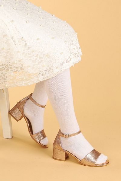 KARAMAZI 769 Model Fata Sandale de zi cu zi cu sclipici cu toc de 3 cm