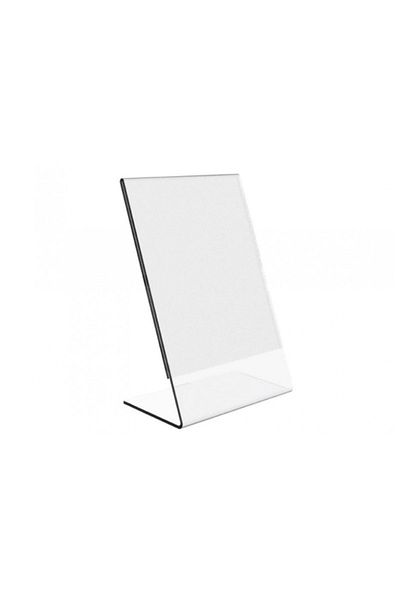 soylu pleksi A3 L Type Vertical Foiling Brochure Holder Transparent Plexiglass - Pack of 5