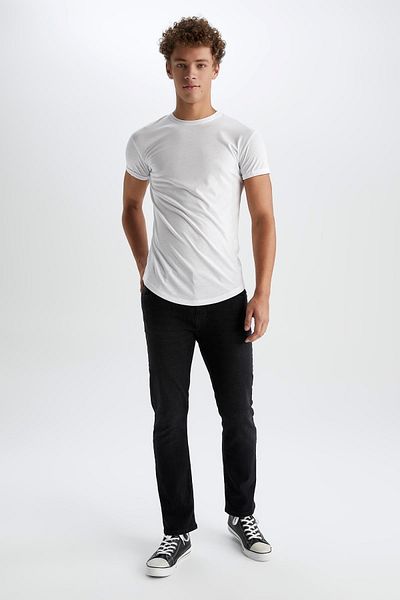 DeFacto Sergio Regular Fit - Tube Leg Jeans, Κανονική μέση