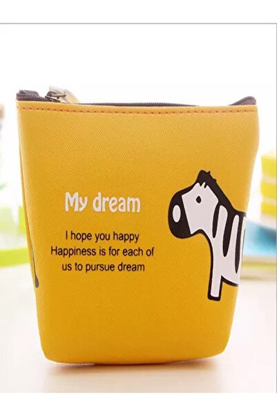 Bluoksweet Sevimli Hayvan Figürlü Deri Küçük Çanta Mutlu Kumbara Bozuk Para C...