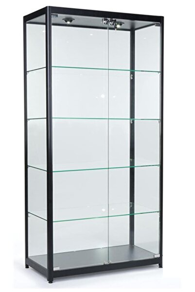 Bubizde Camlı Vitrin - Camlı Dolap - Camlı Koleksiyon Vitrini - Cam Raf - Teşhir Vitrin 180x80x40