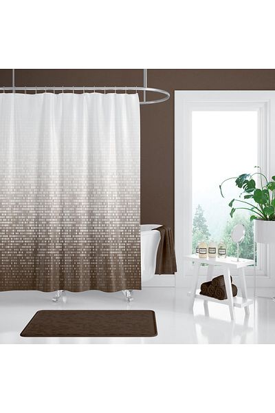 Zethome 1x180x200 Κουρτίνα ντους δώρου μονής πτέρυγας - Μπάνιο 3636