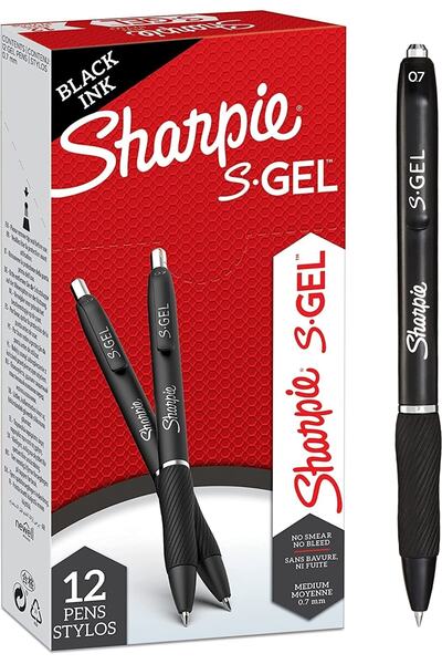 Sharpie Gel Jel Mürekkepli Tükenmez Kalem, 0,7 mm, Siyah 12'li