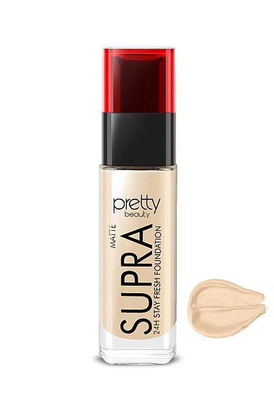 Pretty Beauty كريم أساس مات سوبرا يدوم 24 ساعة