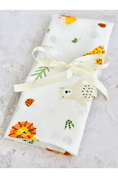 JUNİPERUS Multi-Purpose Muslin Cloth Cover Blanket 75x75