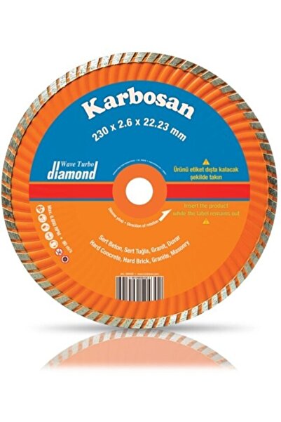 KARBOSAN 230 X 2.6 X 22.23 Mm Turbo Kanallı Elmas Kesici