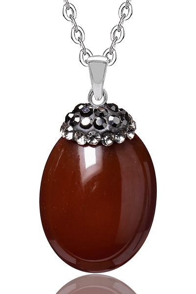 Tesbih Atölyesi Red Agate Stone Certified Necklace