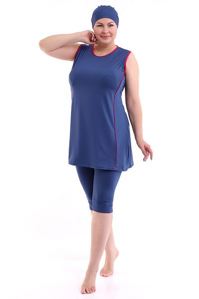 Aykum Mayo Μαγιό Hijab ελαστικό Lycra Plus Size - Μηδενικό μανίκι