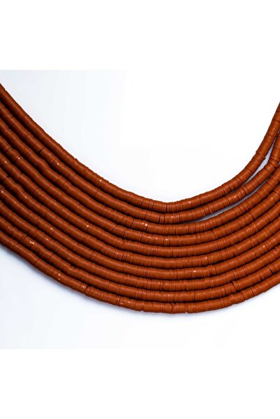 yfhobi 1 Dizi (40 Cm) - 6 Mm Fimo Boncuk, Kahve Renk Polimer Kil Fimo Boncuk ...