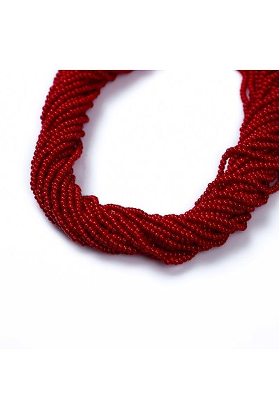 yfhobi 12 Strings - Czech Sand Beads, Jewelry Making Beads, Burgundy Color