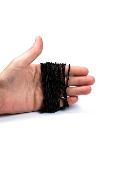 yfhobi 12 Strings - Czech Sand Beads, Jewelry Making Beads, Black Color