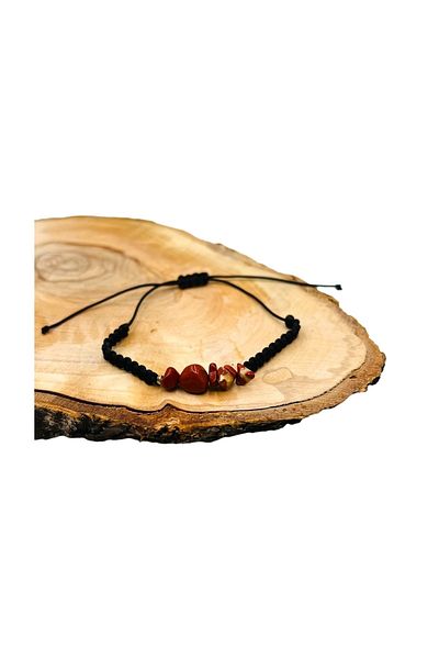 PEDRAS Natural Stone Macrame Jasper Stone Bracelet