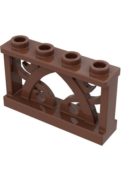 LEGO Original Accessory Custom Moc Fence 1 X 4 X 2 Brown Decorative Fence 4 Pieces Will Be Sent