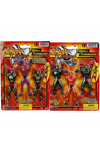 Sunman Jaru Tumbler Ninja Sticking to Glass and Wall Flexible Ninjas Set of 6 10 Cm