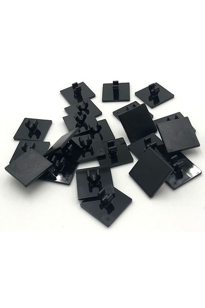 LEGO Original Accessory Custom Minifigure Road Sign 2 X 2 Square Road Sign Black 4 Pieces Will Be Sent