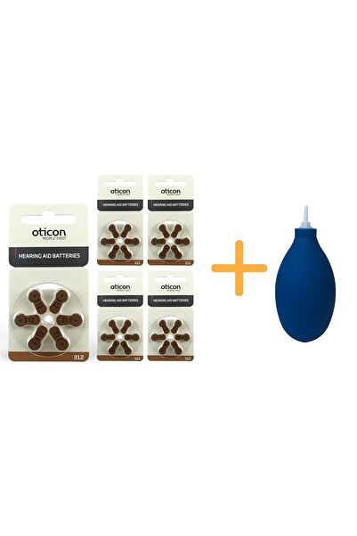 Oticon 312 Numara Işitme Cihazı Pili (5 Paket X 6= 30 Adet) + Hediye Temizlem...