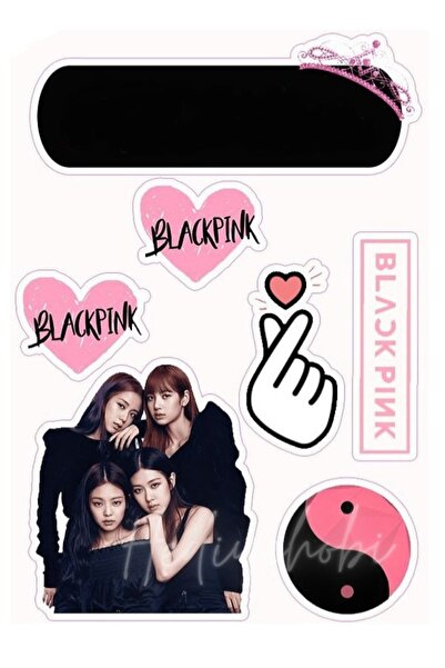 hediyehobihersey Black Pink Resimli Yenilebilir Pasta Üstü Şeker Kağıdı Baskı...