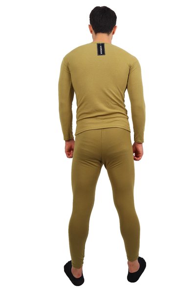 KORDAK Costum de lenjerie termică militară Nano Green - Costum de lenjerie de corp de sus și de jos
