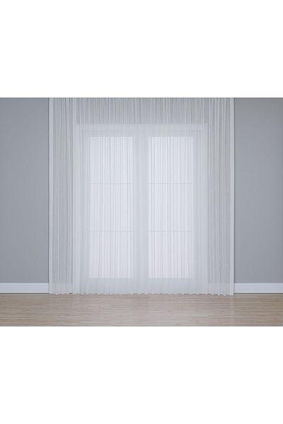 Gauze Fabric Design Ecru Linen Textured Plain Tulle Curtain Does Not Want Ironing