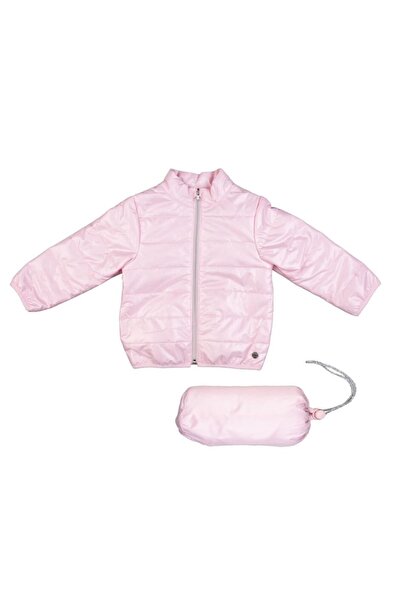 Bebepan Kız Çocuk Pembe Rengi Koala Çantalı Yağmurluk Rüzgarlık