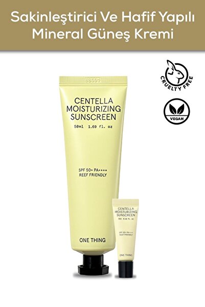 ONE THING Sakinleştirici Ve Hafif Yapılı Mineral Güneş Kremi Spf 50 Pa 5 ml