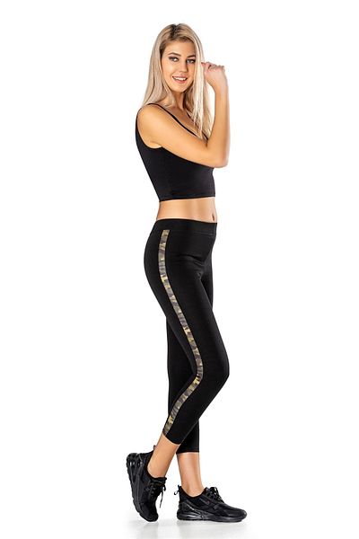 Jiber Jambiere sport cu talie înaltă din Lycra neagră 3824