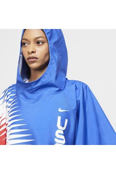 Nike Jachetă cu glugă Team Usa Marathoner, haină de ploaie pentru femei - Windbreaker Cv0431-657