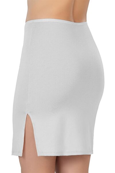 Emay Модальний бавовняний міді-спідниця - з розрізом, вище коліна 1438