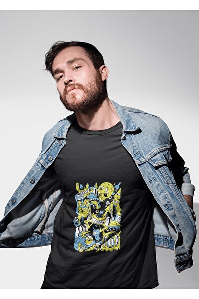 ErTaPassage Black Monster cu imprimeu Bărbați tricou - T1412535