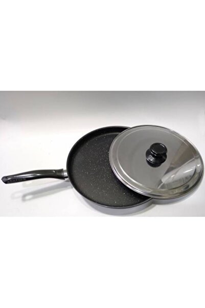 abnturk Özel Çelik Kapaklı 29cm Büyük Boy Granit Balık Tavası Yanmaz Yapışmaz...