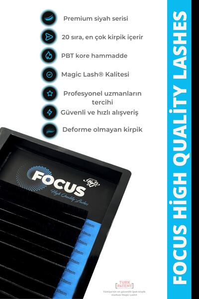 Magic Lash Cc 0,15 8/15mm Mix 20 Sıra Focus High Quality Lashes Ipek Kirpik