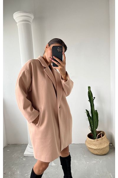 Laluvia Stash Coat mit einem Knopf und Tasche