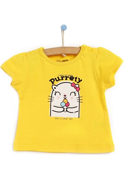 ebebek Hello Baby Kız Bebek Basic Pamuklu T-shirt