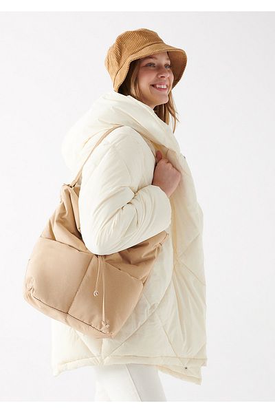 Mavi Beige Umhängetasche mit Raffdetail 1910518-70185