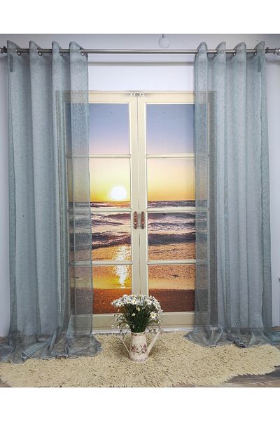 Evcimenhome Ochiuri din tul rustic încapsulate 140x250alinapetrol