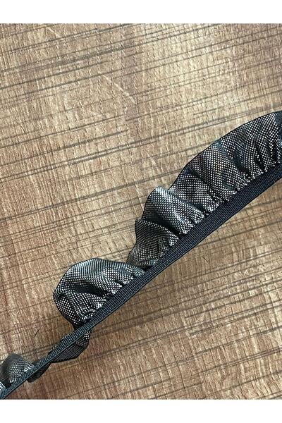 Gönülden Tasarım Aplicație cu dungi plisate din Lycra elastică de culoare gri metalic