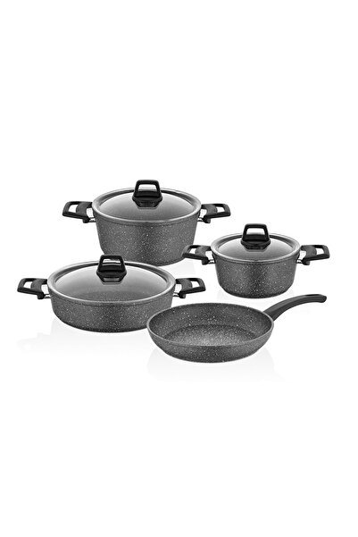 FALEZ Efes 7 Parça Granit Tencere Seti Antrasit Efs1002