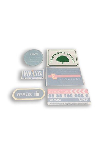 Genel Markalar Cam Etiket Tempra Tipo Uno Doğan Şahin 5 Parça