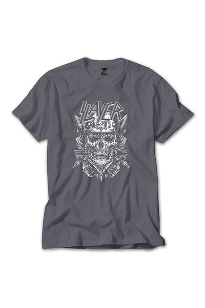 Z zepplin Μπλουζάκι Slayer Soilder Skull Grey